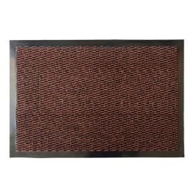 Tapis d'entrée polypropylène Boykins GoodHome marron L.60 x l.40 cm