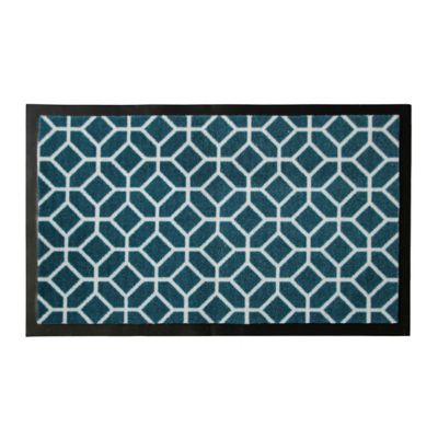 Tapis d'entrée polypropylène Boykins GoodHome motif vert L.45 x l.75 cm