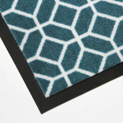 Tapis d'entrée polypropylène Boykins GoodHome motif vert L.60 x l.90 cm