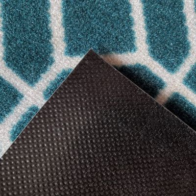 Tapis d'entrée polypropylène Boykins GoodHome motif vert L.60 x l.90 cm