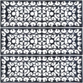 Tapis d'escalier antiglisse en caoutchouc (Lot de 3)