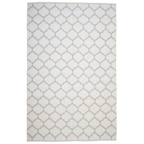 Tapis d'extérieur AKSU Beige 140 x 200 cm Réversible