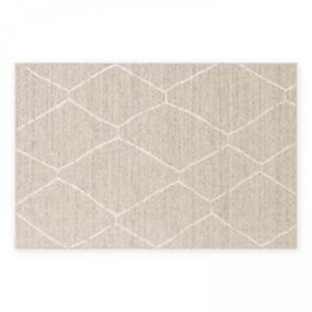 Tapis d'extérieur en polypropylène 120 x 170 cm beige  Oviala