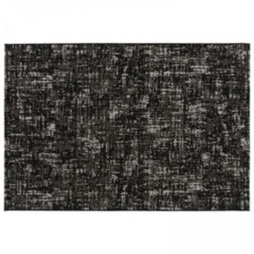 Tapis d'extérieur en polypropylène 120 x 170 cm noir   Oviala