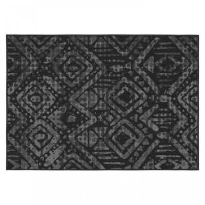 Tapis d'extérieur en polypropylène 120 x 170 cm noir  Oviala