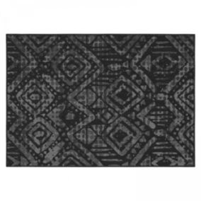 Tapis d'extérieur en polypropylène 120 x 170 cm noir  Oviala