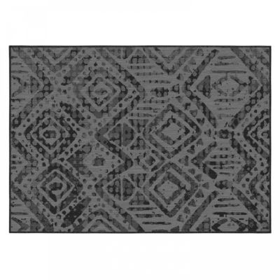 Tapis d'extérieur en polypropylène 120 x 170 cm noir  Oviala