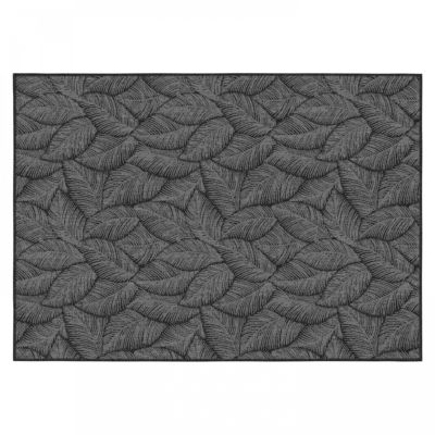 Tapis d'extérieur en polypropylène 120 x 170 cm noir  Oviala