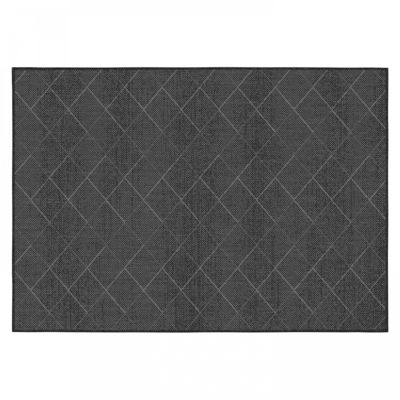 Tapis d'extérieur en polypropylène 120 x 170 cm noir  Oviala