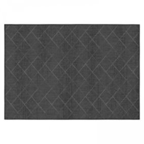 Tapis d'extérieur en polypropylène 120 x 170 cm noir  Oviala