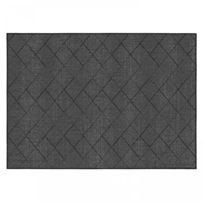 Tapis d'extérieur en polypropylène 120 x 170 cm noir  Oviala