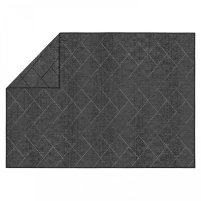 Tapis d'extérieur en polypropylène 120 x 170 cm noir  Oviala