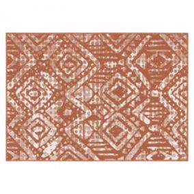 Tapis d'extérieur en polypropylène 120 x 170 cm terracotta  Oviala