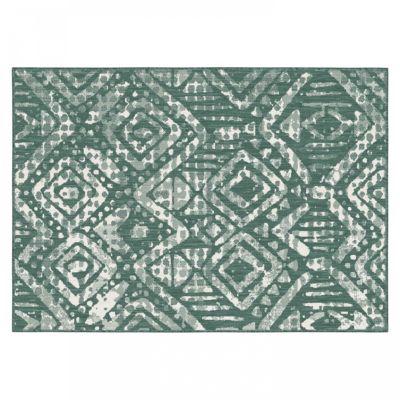 Tapis d'extérieur en polypropylène 120 x 170 cm vert  Oviala