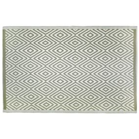 Tapis d'extérieur en polypropylène 120 x 180 cm Diamant - Kaki