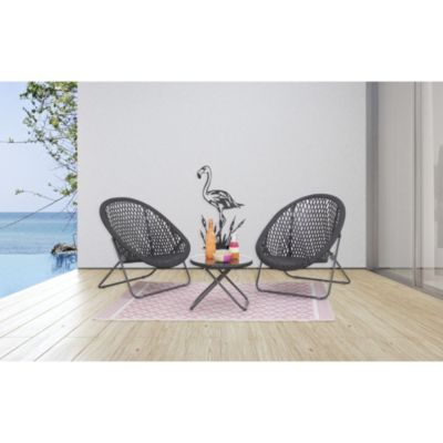 Tapis d'extérieur en polypropylène 120x180 cm Maya  Gris