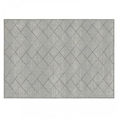 Tapis d'extérieur en polypropylène 160 x 230 cm gris  Oviala