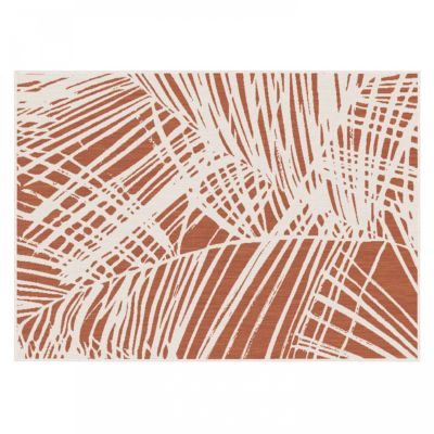 Tapis d'extérieur en polypropylène 160 x 230 cm terracotta  Oviala