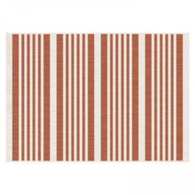 Tapis d'extérieur en polypropylène 200 x 290 cm terracotta  Oviala