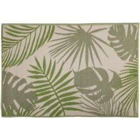 Tapis d'extérieur - Esschert Design - Feuilles de jungle - 241x152 cm - Synthétique