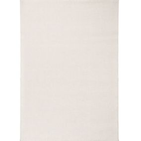 Tapis d'extérieur/interieur aspect jute blanc 160x230