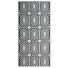 Tapis d'extérieur noir 90 x 180 cm BIDAR