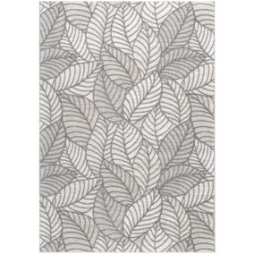 Tapis d'extérieur ou de salon - Provence - Beige et gris naturel - 200 x 290 cm