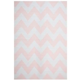 Tapis d'extérieur rectangulaire rose pâle 140 x 200 cm KONARLI