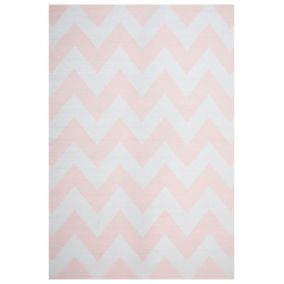 Tapis d'extérieur rectangulaire rose pâle 160 x 230 KONARLI