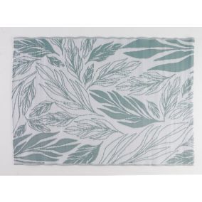 Tapis extérieur gris et blanc tropical 120 x 180 cm pas cher