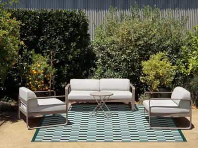 Tapis d'extérieur Capu géométrie vert l.160 x L.230 cm