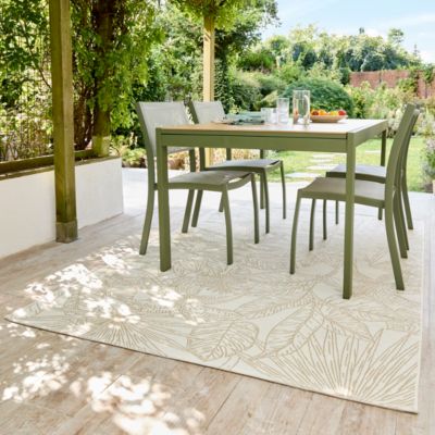 Tapis d'extérieur Capu palm beige l.160 x L.230 cm
