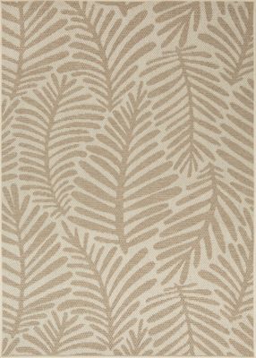 Tapis d'extérieur rectangulaire palm beige l.150 x L.200 cm
