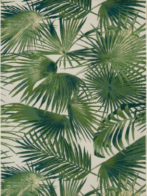 Tapis d'extérieur rectangulaire palm vert l.160 x L.230 cm