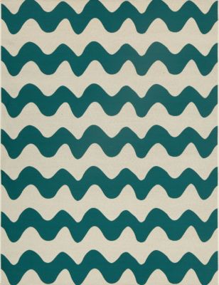 Tapis d'extérieur rectangulaire vague bleu l.160 x L.230 cm