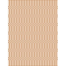 Tapis d'extérieur Tio damiers jaune l.150 x L.200 cm
