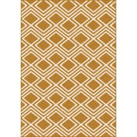 Tapis d'extérieur Tio graphite jaune l.150 x L.200 cm