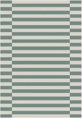 Tapis d'extérieur Tio rayé vert l.150 x L.200 cm