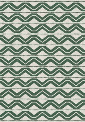 Tapis d'extérieur Tio vert et blanc l.150 x L.200 cm