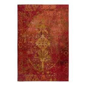 Tapis d'intérieur et extérieur ethnique Erika 170x120 CM - Rouge