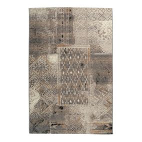 Tapis d'intérieur et extérieur ethnique Esteban 290x200 CM - Gris