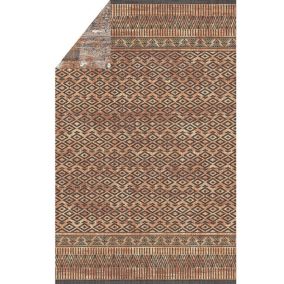 Tapis d'intérieur réversible 120 x 180 cm - Marron