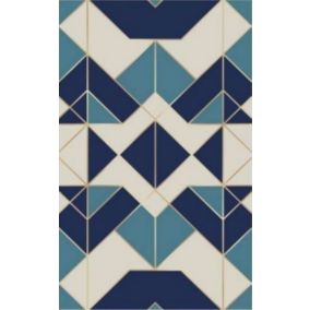 Tapis d'intérieur Triangle 160 x 230 cm - Bleu