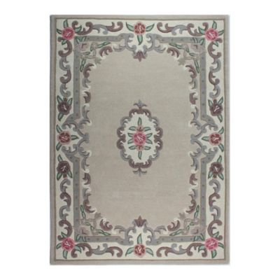 Tapis d'orient shaggy en laine Aubusson 180x120 CM - Brun