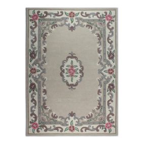 Tapis d'orient shaggy en laine Aubusson 180x120 CM - Brun