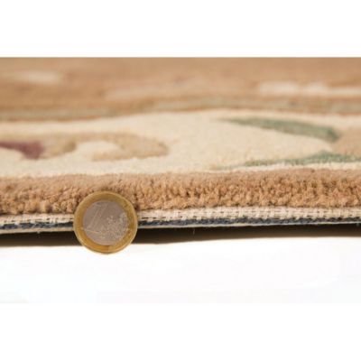 Tapis d'orient shaggy en laine Aubusson 180x120 CM - Brun