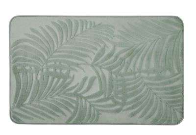 Tapis de bain à mémoire de forme à motif végétal L.80 x l.50 cm, Levasseur Raonie