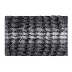 Tapis de bain antidérapant 50x80 en coton et microfibre gris benjamin par kiamami valentina