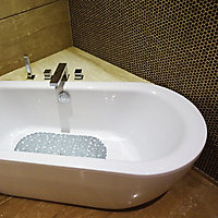 Tapis de bain antidérapant Galets gris 35 x 68 cm