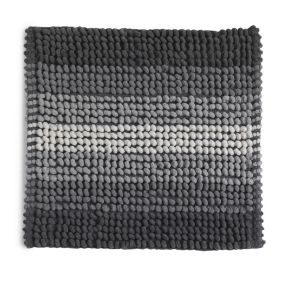 Tapis de bain antidérapant gris 50x50 benjamin par kiamami valentina